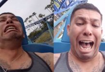 生無可戀!猛男搭雲霄飛車「連暈兩次瞎尿」…狂喊媽媽!過程全錄下 網友笑翻!