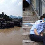 24小時輪班累癱…嬌小正妹女警執勤靠橋欄杆睡著模樣超心疼!網軍暴動:來我懷裡睡吧!