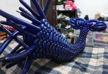 台中人的造型汽球「台灣藍鯨」奪世界冠軍 他無奈:老闆眼中只值25K薪