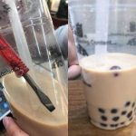 喝一半感覺怪怪 珍奶裡面竟有整支螺絲起子