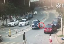 就是不停!白衣女悠哉過馬路 他竟慢慢把她輾斃