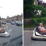 「我就老頑童啊!」 司機目睹大叔「開碰碰車上路」傻眼:這也行?