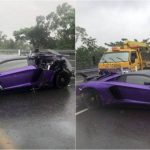 全球限量500台!超稀有「4000萬藍寶堅尼」雨中打滑撞爛…網友嚇傻:看到重點了