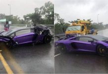 全球限量500台!超稀有「4000萬藍寶堅尼」雨中打滑撞爛…網友嚇傻:看到重點了