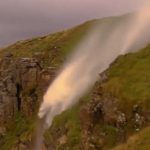 瀑布的水也被吹到「往回流」 颶風的可怕隔著螢幕也感受到