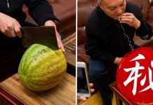 西瓜擺3年「整顆好好」 他切開驚見這一幕傻眼