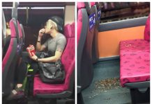 大埔至尖咀 無品紋身男巴士上隨地拋瓜子殼