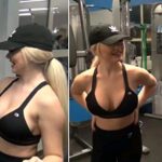 這位健身辣妹跳繩「巨女乃彈出」 趁機玩弄主持人腿間那…老司機都秒懂:手勢很專業啊