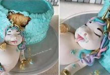 訂造獨角獸蛋糕卻送來一隻「偷吃胖角獸」?仔細看蛋糕還被偷吃一口 網激讚:超有創意