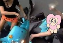 穿短裙別騎車啊!深V女騎士犁田「半透黑絲」大放送…網友驚呼:露光光了!