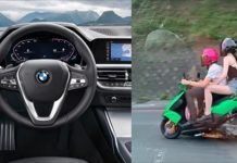 車買錯了嗎?寶馬窗外皮包鐵「後座載辣妹」反觀自己副駕…網民一看全笑瘋XD