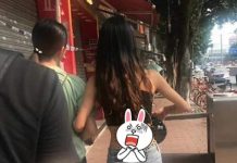 長髮辣妹腰間「超霸氣大字」,讓人看了有畫面…男網民笑歪:我來我來XD