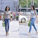 原來這叫蜜桃褲!街拍正妹一轉身心機滿滿 網笑 : 這很可以欸