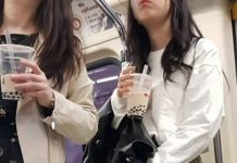 櫻花妹捷運吸珍奶!捕捉「吸下去」的邪惡瞬間…網樓全歪:要去了!