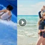 美女沖浪遇到最尷尬的狀況 媽啊!沖浪沖掉褲了!