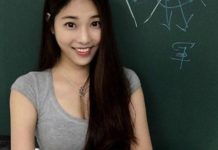 在國外爆紅的「台灣最正大學女教師」!黑裙下的長腿讓老外好羨慕:台灣學生太幸福了!