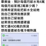 全薪上繳+揹400萬房貸!女大生崩潰問合理嗎 媽嗆:住家就該付房租!