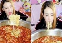 女孩直播大盆吃泡麵,下播卻忘關攝像頭,看到的一幕讓觀眾噁心