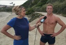 女記者「採訪帥哥路人」瞬間一見鍾情煞到他!最後直接「丟下麥克風」手刀衝去追愛