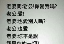 老婆:「老公,你不是說我是你的一切嗎?」