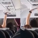 飛機上聞到一股濃濃的海鮮味驚見大媽雙手拿這個在出風口吹