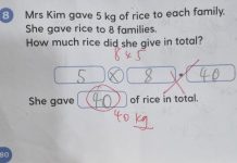 「5X8=40」竟被老師打叉?小三數學題目考倒眾人 內行人指1點:很重要