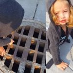 女兒趴水溝蓋問「可以下去和他們玩嗎」媽媽疑惑往下看「裡頭竟然是…」