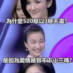 為什麼520除以3除不盡?是因為愛情容不下小三嗎?
