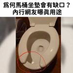 為何馬桶坐墊會有缺口?內行網友曝真用途